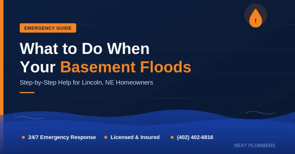 Step-by-step guide showing what to do when your basement floods in Lincoln, NE, including emergency response, safety measures, and flood cleanup tips.